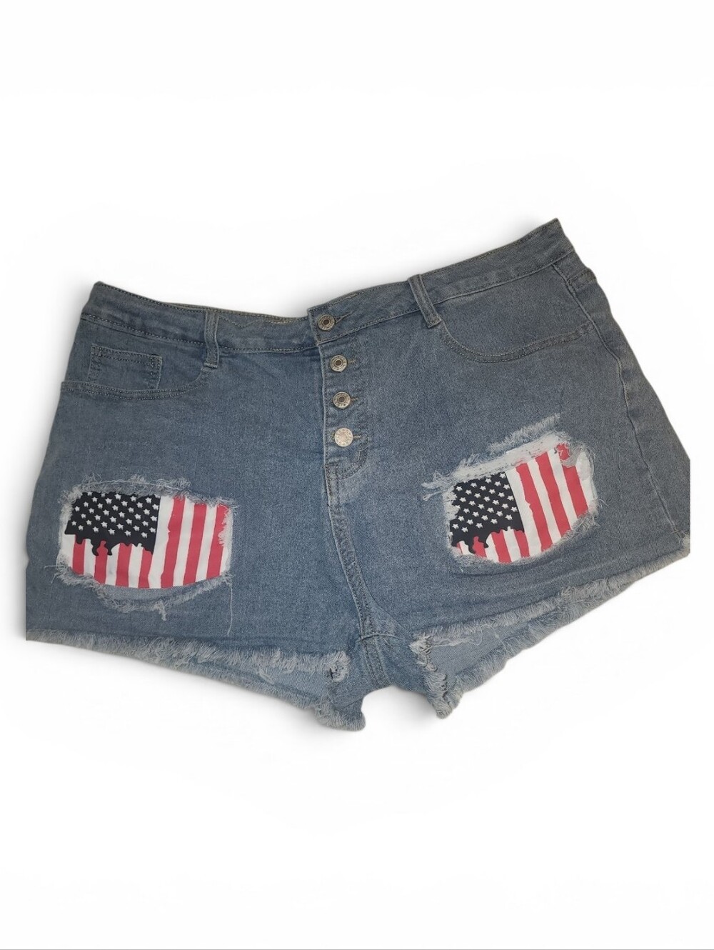 Denim USA Flag Shorts